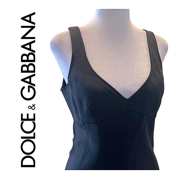 DOLCE & GABBANA Black Bodycon Dress Size 42/ 6 US - Picture 5 of 11